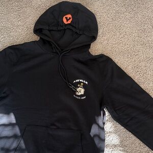 Airwalk Black Hoodie with Orange Logo